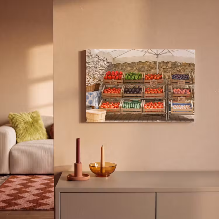 Canvas Print - Food - Market - Fresh - Eten - Markt - Vers canvas 2cm klein
