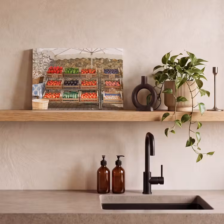 Canvas Print - Food - Market - Fresh - Eten - Markt - Vers canvas 2cm klein
