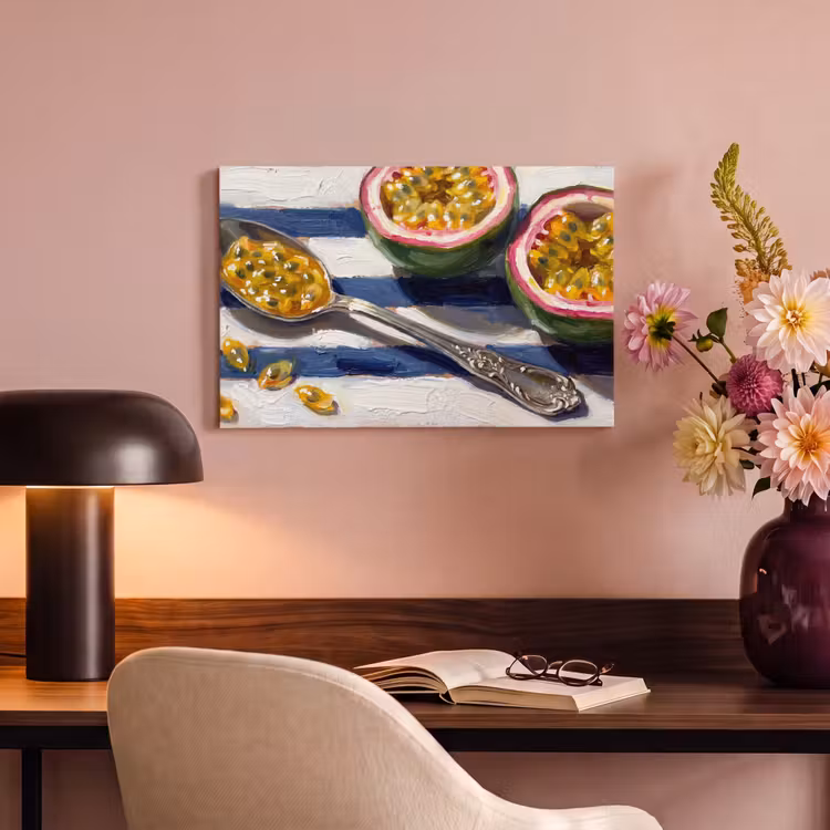 Eten - Passievrucht - Tropisch - Modern - Kleurrijk canvas 2cm klein -sfeer4