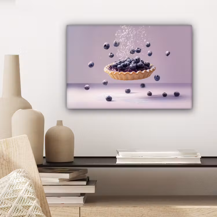 Eten - Taart - Bessen - Blauw canvas 2cm klein -sfeer6