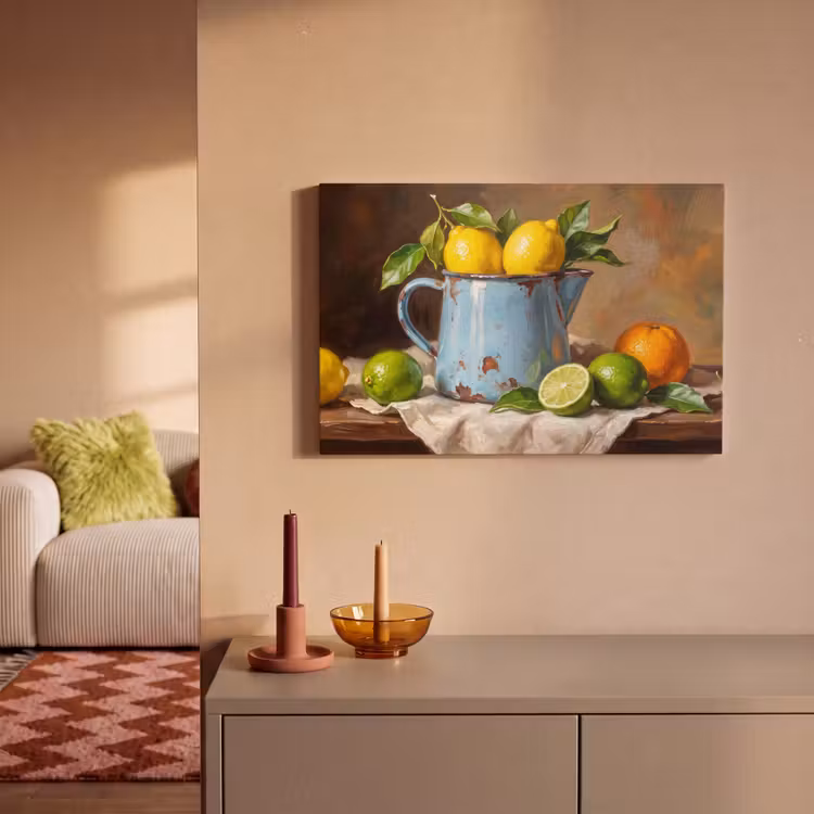 Canvas Print - Food - Still Life - Classical - Eten - Stilleven - Klassiek canvas 2cm klein