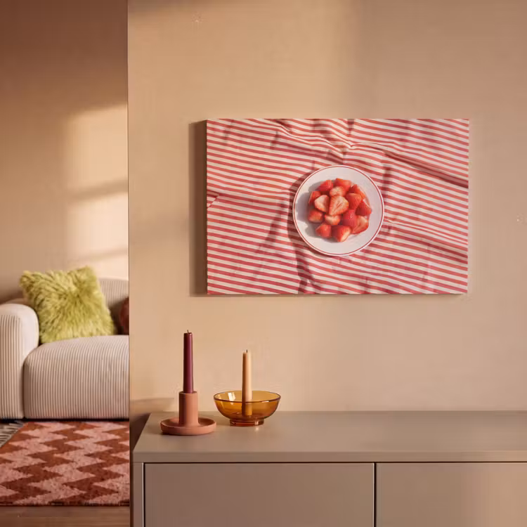 Eten - Aardbeien - Fruit - Zomer - Rood canvas 2cm klein -sfeer1