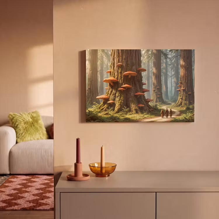 Canvas Print - Forest - Trees - Nature - Bos - Bomen - Natuur canvas 2cm klein