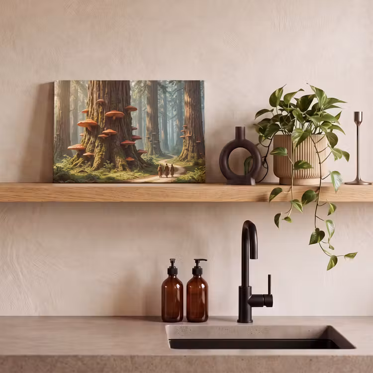 Canvas Print - Forest - Trees - Nature - Bos - Bomen - Natuur canvas 2cm klein