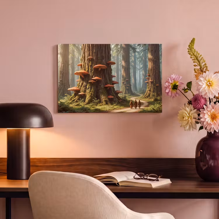 Canvas Print - Forest - Trees - Nature - Bos - Bomen - Natuur canvas 2cm klein