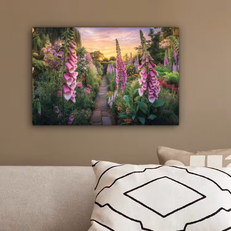Vingerhoedskruid - Bloemen - Tuin canvas 2cm klein -sfeer3