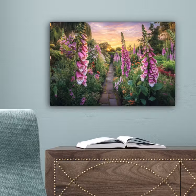 Vingerhoedskruid - Bloemen - Tuin canvas 2cm klein -sfeer4