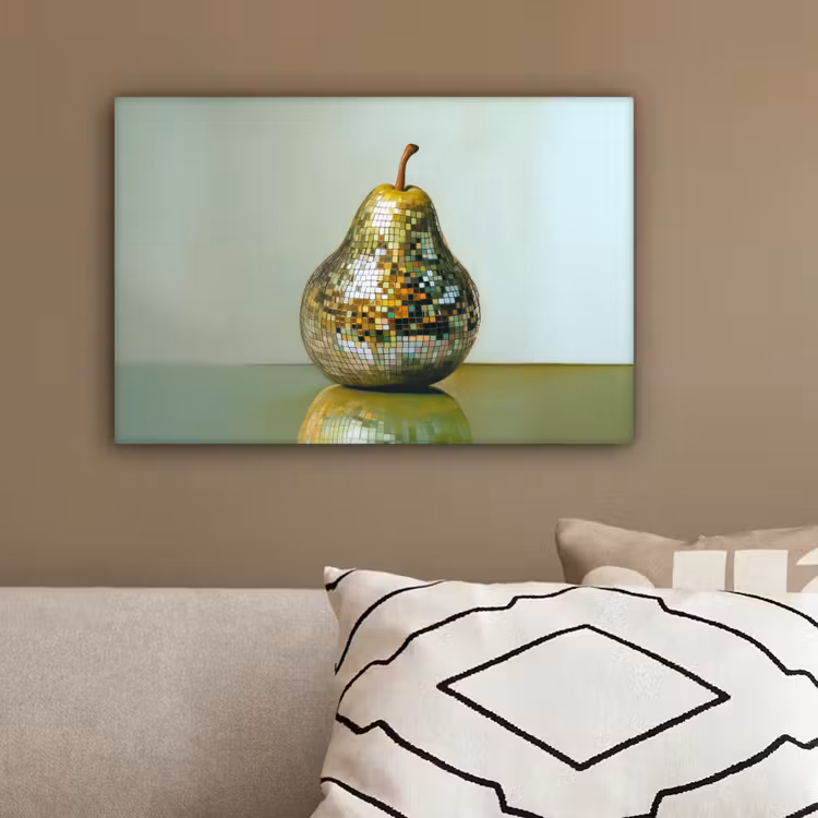 Fruit - Disco - Art - Glitter canvas 2cm klein -sfeer3