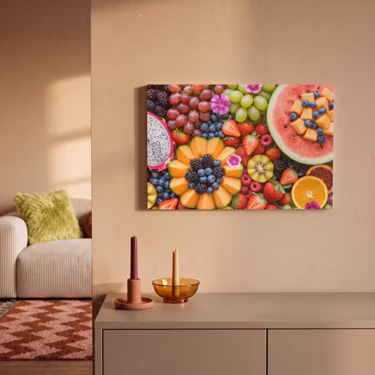 Fruit - Vers - Variatie - Eten - Kleurrijk canvas 2cm klein -sfeer1