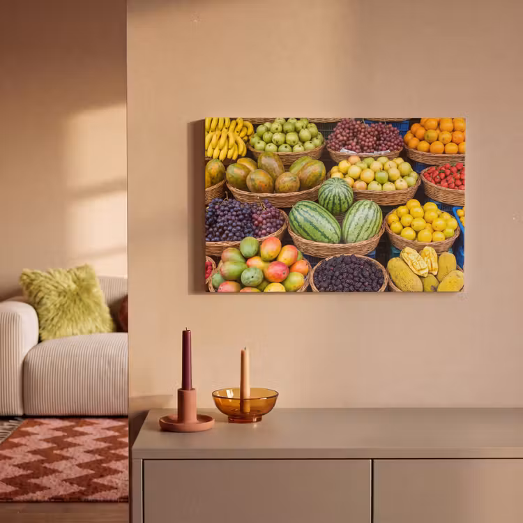 Canvas Print - Fruit - Market - Colorful - Fruit - Markt - Kleurrijk canvas 2cm klein