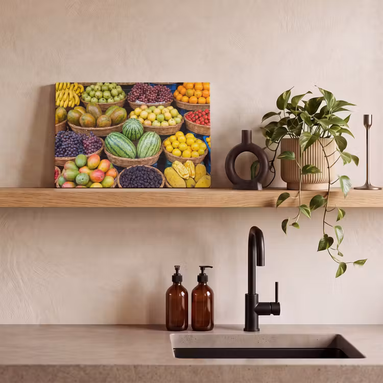 Canvas Print - Fruit - Market - Colorful - Fruit - Markt - Kleurrijk canvas 2cm klein
