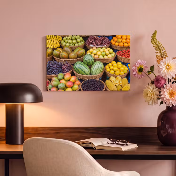 Canvas Print - Fruit - Market - Colorful - Fruit - Markt - Kleurrijk canvas 2cm klein