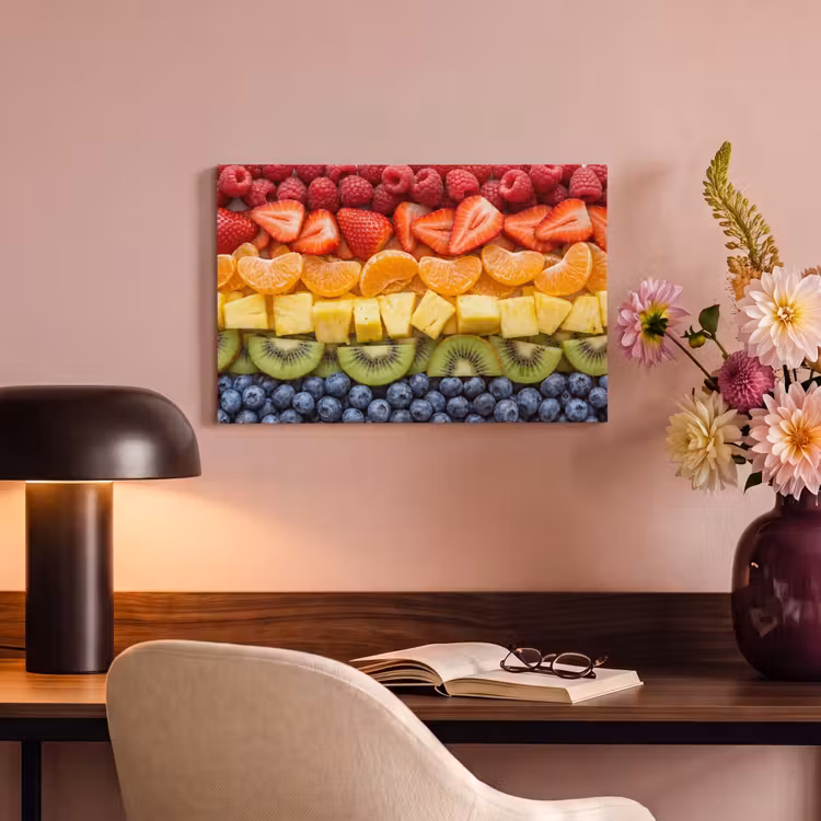 Fruit - Regenboog - Gezond - Kleurrijk canvas 2cm klein -sfeer4