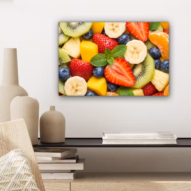 Fruit - Plakjes - Eten - Kleurrijk canvas 2cm klein -sfeer6