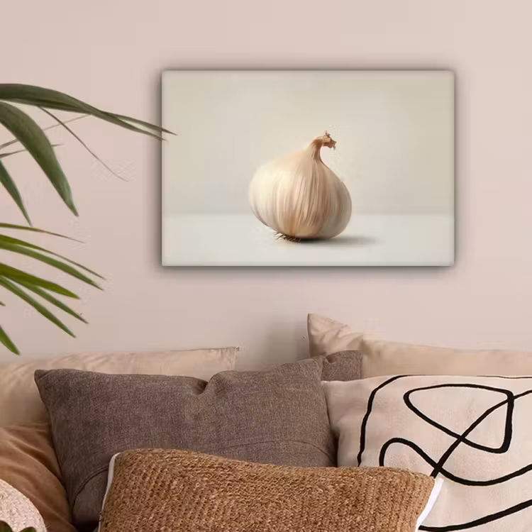 Knoflook - Natuurlijk - Beige canvas 2cm klein -sfeer1