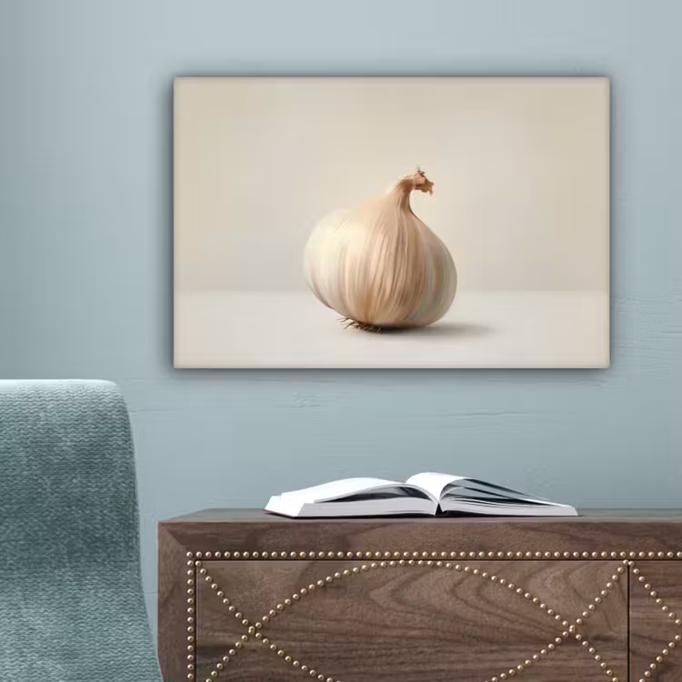 Knoflook - Natuurlijk - Beige canvas 2cm klein -sfeer4