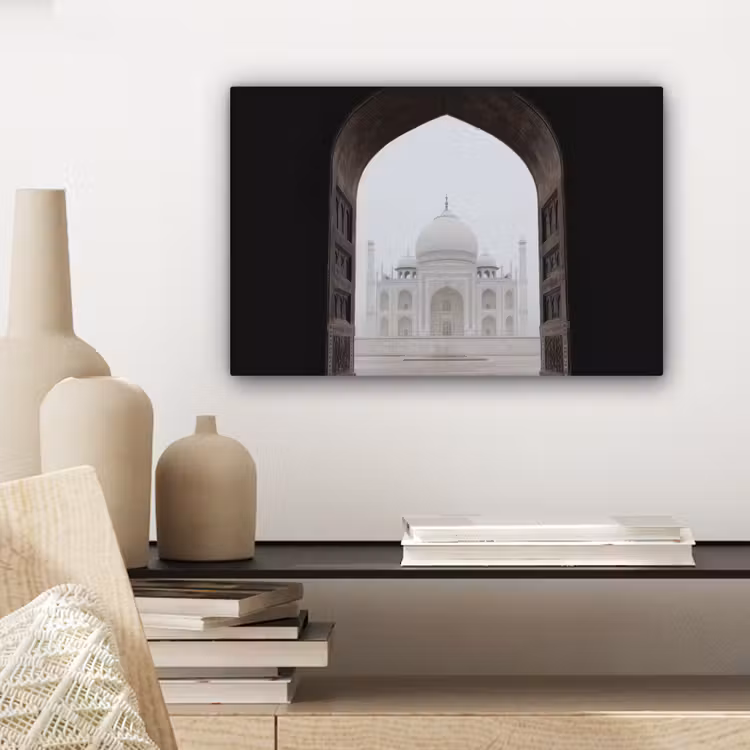 Donkere poort - Symmetrische koepel - Minaretten canvas 2cm klein -sfeer6