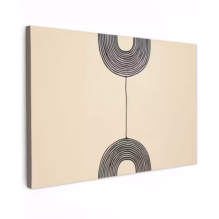 Geometrische bogen - Minimalistisch - Symmetrisch canvas 2cm klein -z3d