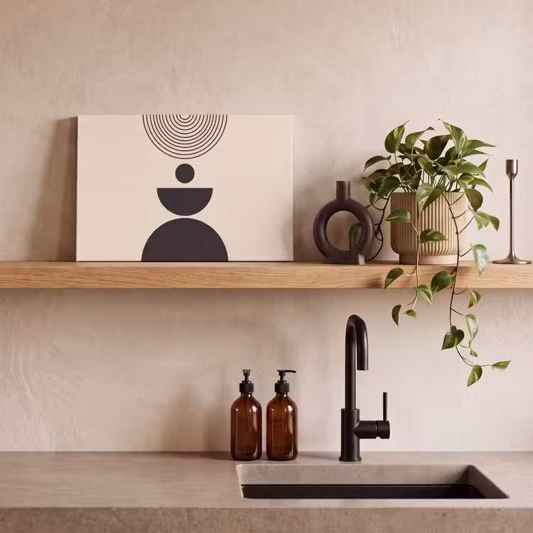 Canvas Print - Geometric Balance - Art - Geometrische balans - Kunst canvas 2cm klein