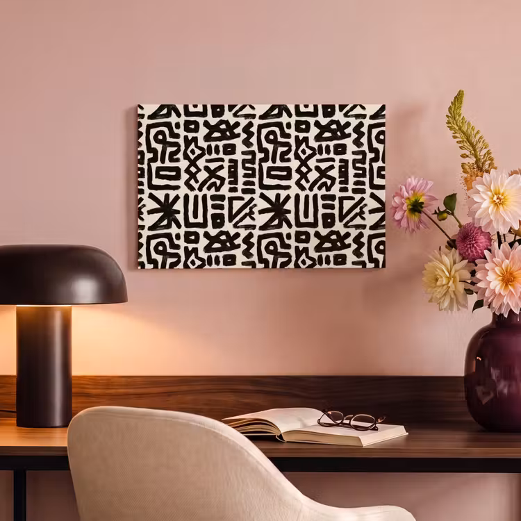 Geometrisch - Figuren - Zwart canvas 2cm klein 34 -sfeer4