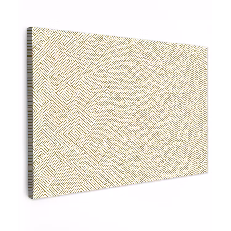 Geometrisch - Lijnen - Groen canvas 2cm klein 34 -z3d
