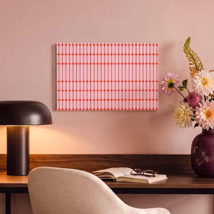 Geometrisch - Minimalistisch - Rood - Roze canvas 2cm klein 34 -sfeer4