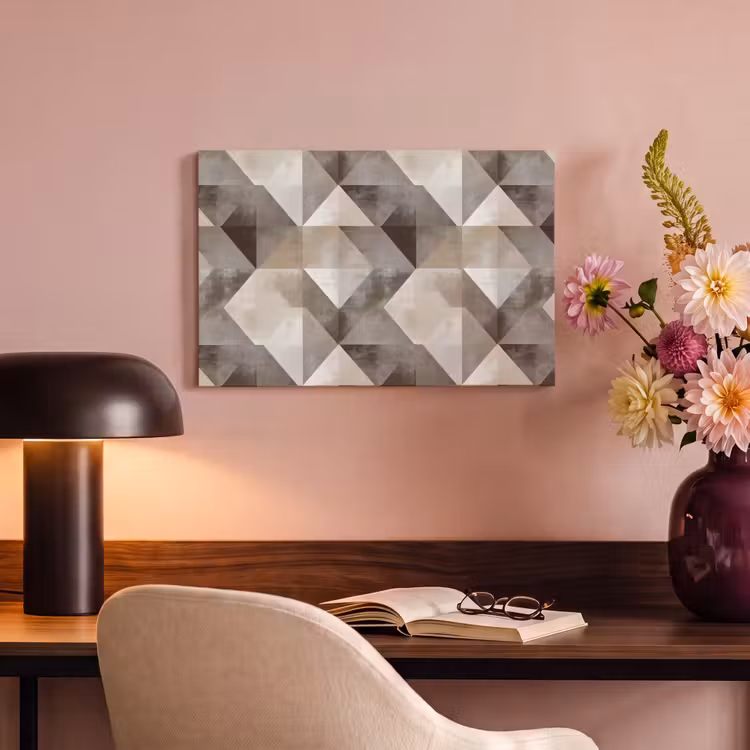 Geometrisch - Motief - Aardetinten canvas 2cm klein 34 -sfeer4