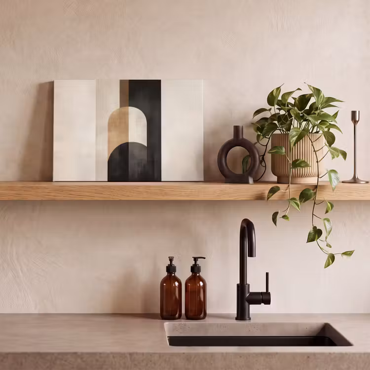 Geometrische - Vormen - Wit canvas 2cm klein -sfeer3