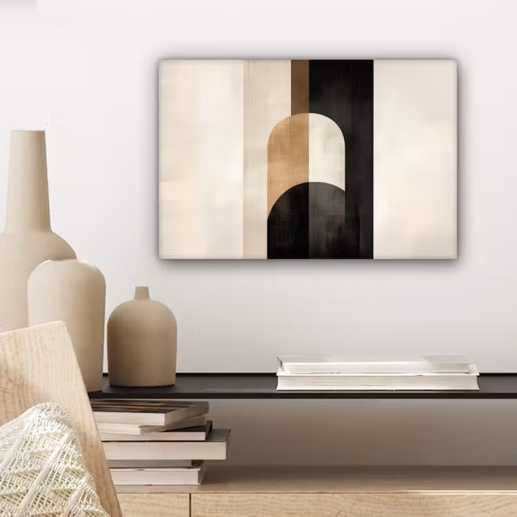 Geometrische - Vormen - Wit canvas 2cm klein -sfeer6