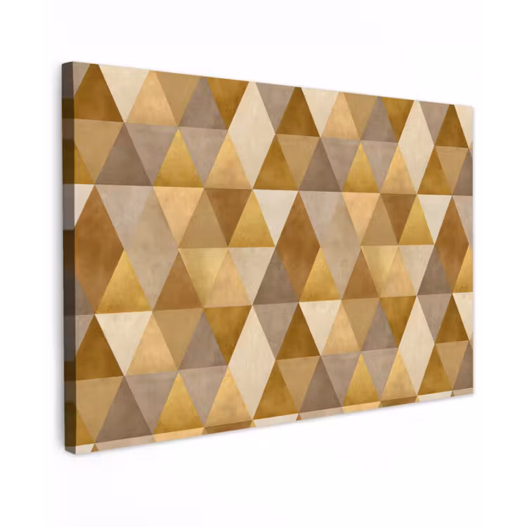 Geometrisch - Driehoek - Goud canvas 2cm klein 34 -z3d