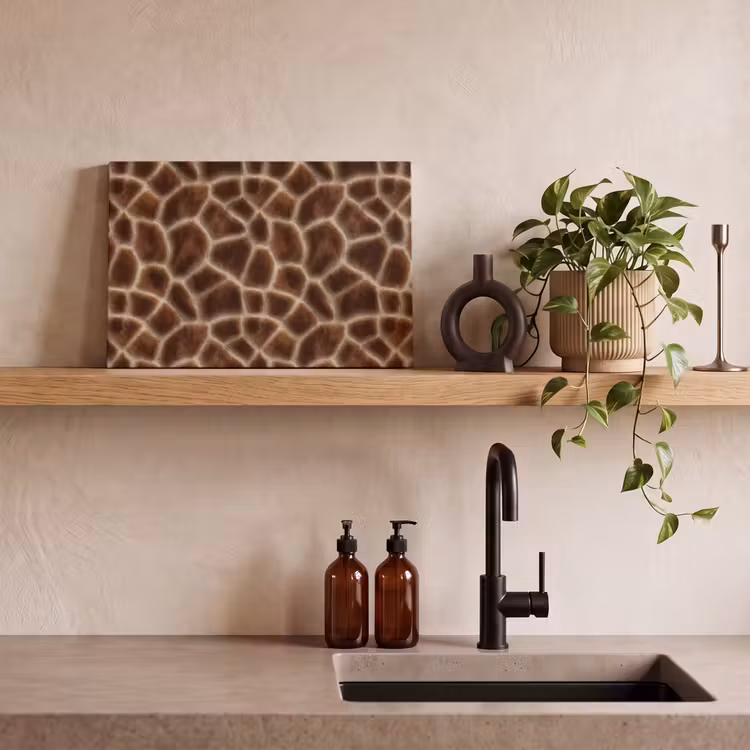 Giraf - Bruin - Vacht canvas 2cm klein 34 -sfeer3