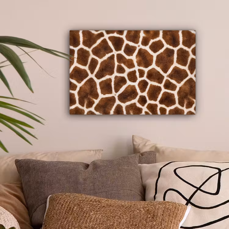 Giraf - Vacht - Klassiek - Bruin canvas 2cm klein -sfeer1