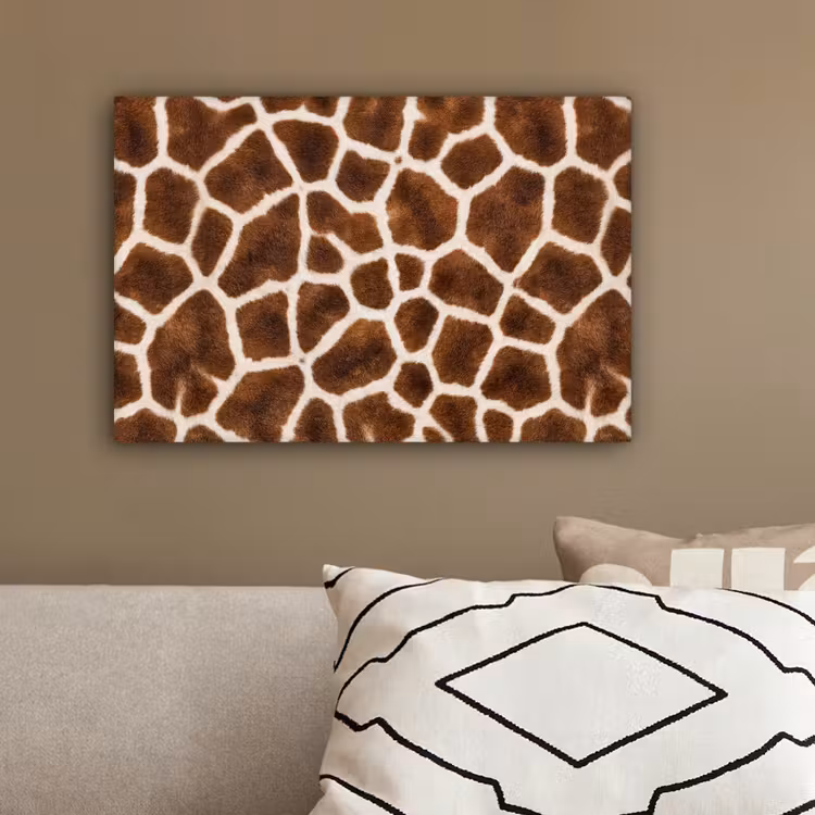 Giraf - Vacht - Klassiek - Bruin canvas 2cm klein -sfeer3