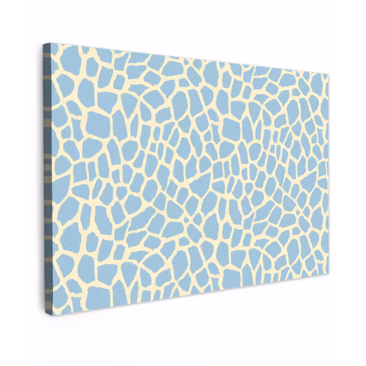 Giraf - Modern - Blauw canvas 2cm klein 34 -z3d