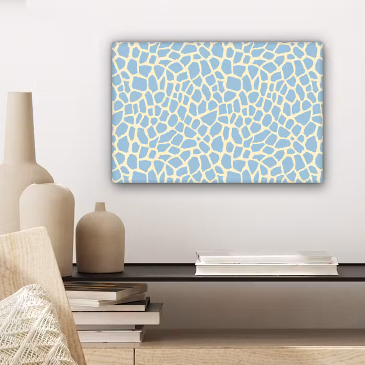 Giraf - Modern - Blauw canvas 2cm klein 34 -sfeer6