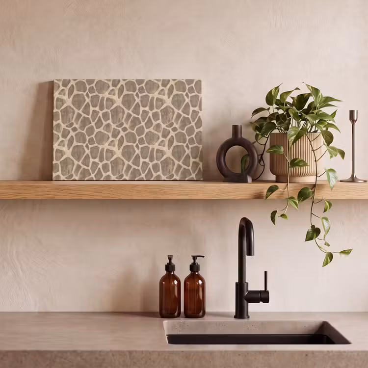 Giraf - Patroon - Beige - Bruin canvas 2cm klein 34 -sfeer3