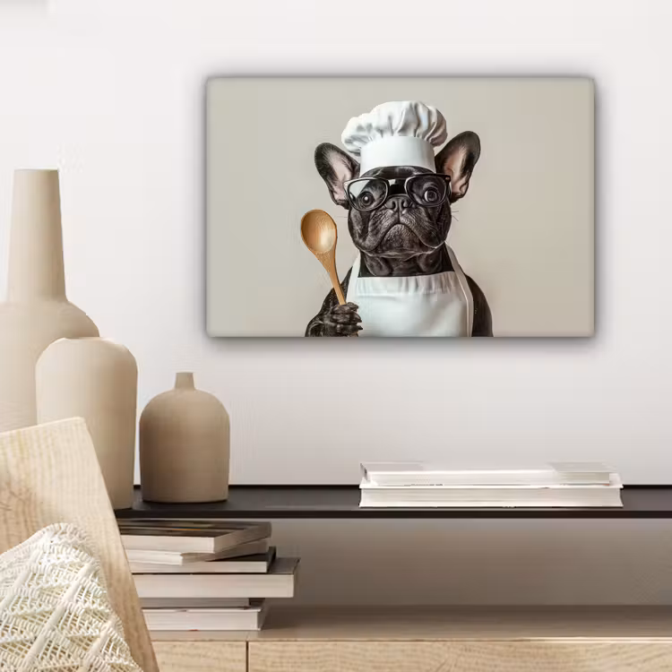 Bril - Hond - Kok canvas 2cm klein -sfeer6