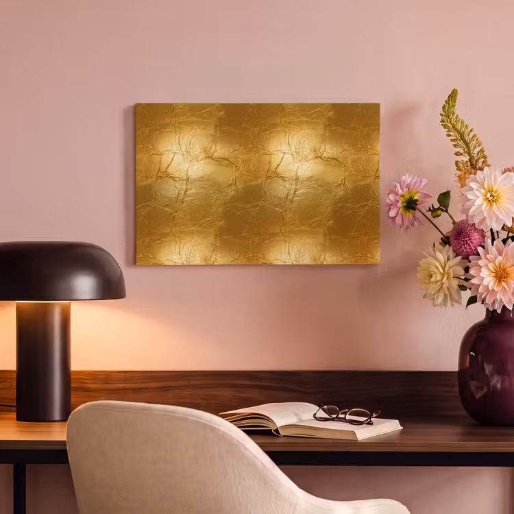 Bladgoud - Vintage - Textuur - Warm Goud canvas 2cm klein 34 -sfeer4