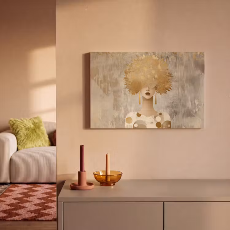 Goud - Portret - Vrouw canvas 2cm klein -sfeer1