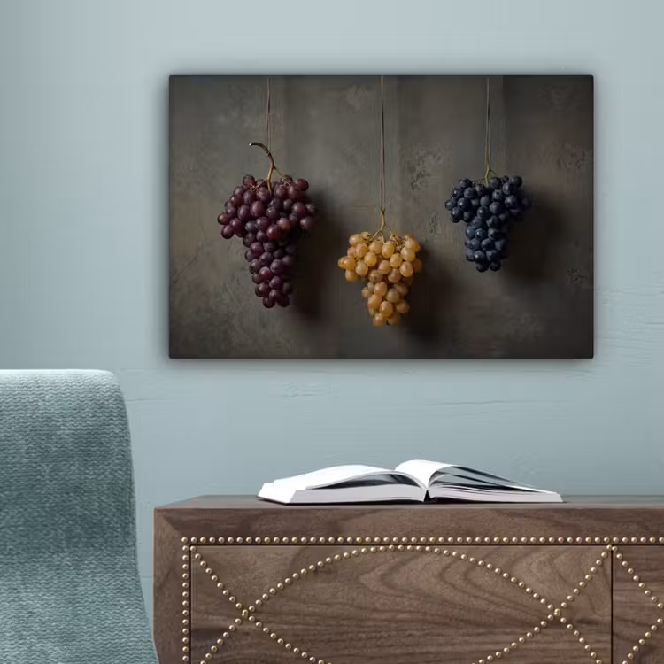 Druiven - Kleurrijk - Muur canvas 2cm klein -sfeer4