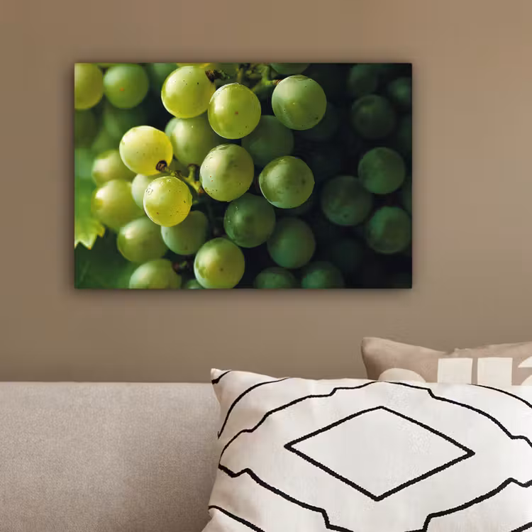 Druiven - Tros - Groen canvas 2cm klein -sfeer3