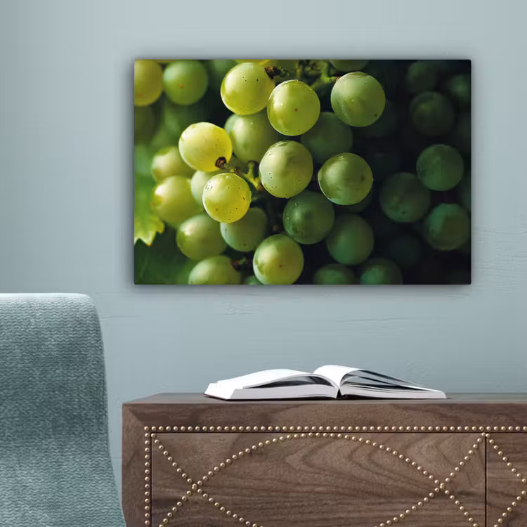 Druiven - Tros - Groen canvas 2cm klein -sfeer4