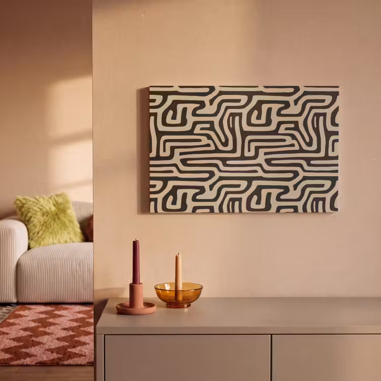 Grafisch - Lijnen - Zwart canvas 2cm klein 34 -sfeer1