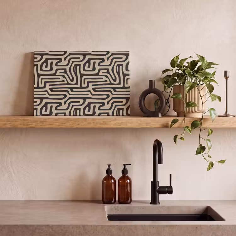 Grafisch - Lijnen - Zwart canvas 2cm klein 34 -sfeer3