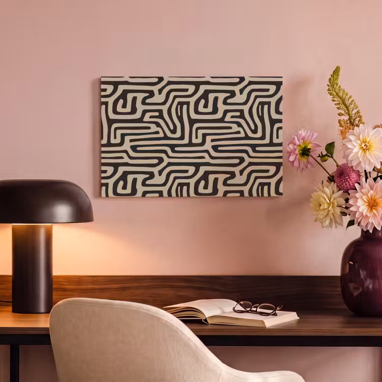 Grafisch - Lijnen - Zwart canvas 2cm klein 34 -sfeer4