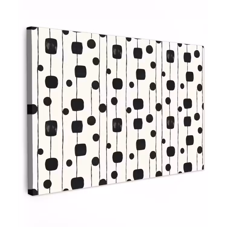 Grafisch - Modern - Zwart canvas 2cm klein 34 -z3d