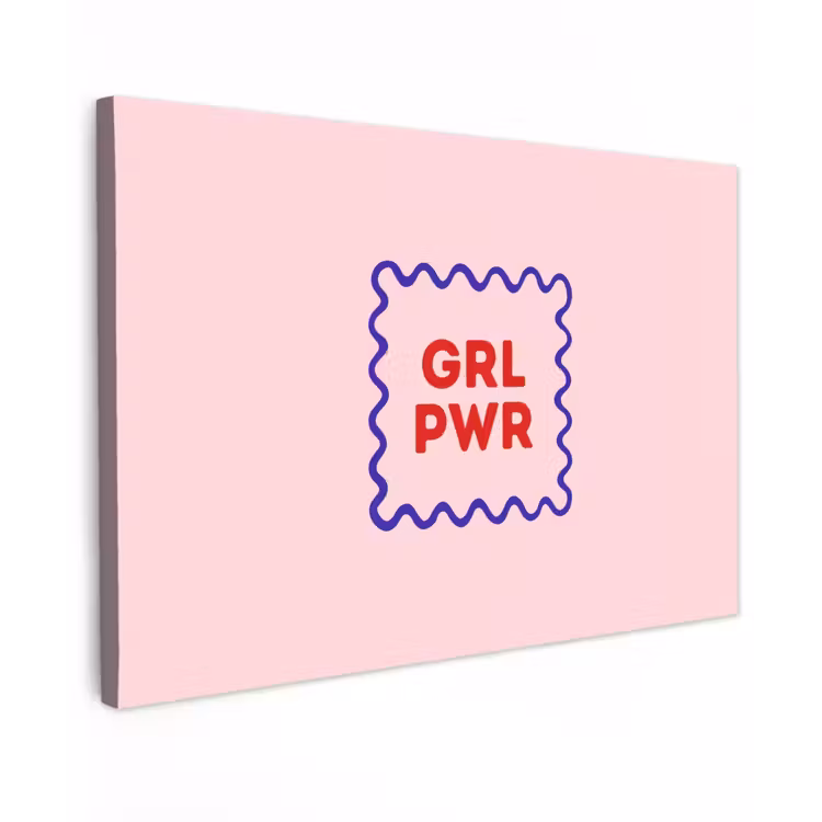 Grl pwr - Roze - Kader canvas 2cm klein -z3d