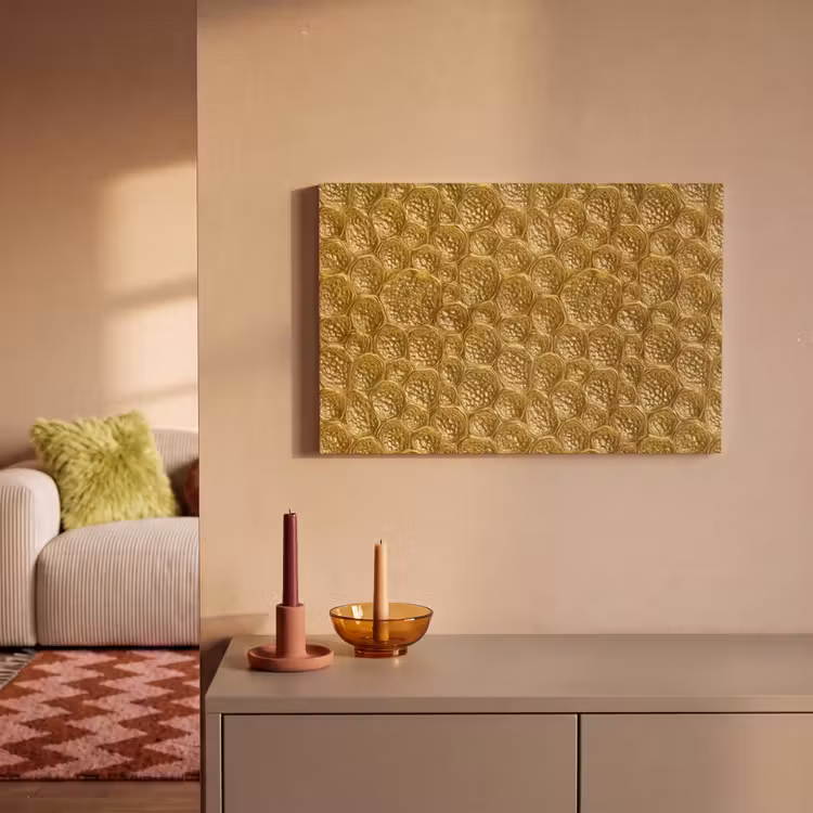 Gehamerd - Mozaïek - Antiek - Goud canvas 2cm klein 34 -sfeer1