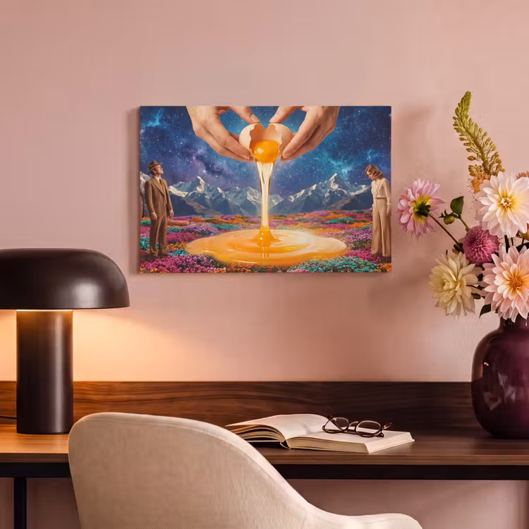 Canvas Print - Hands - Egg - Surrealism - Handen - Ei - Surrealisme canvas 2cm klein