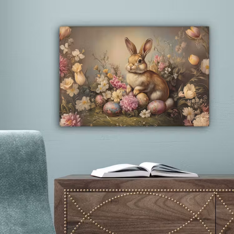 Haas - Stilleven - Bloemen canvas 2cm klein -sfeer4